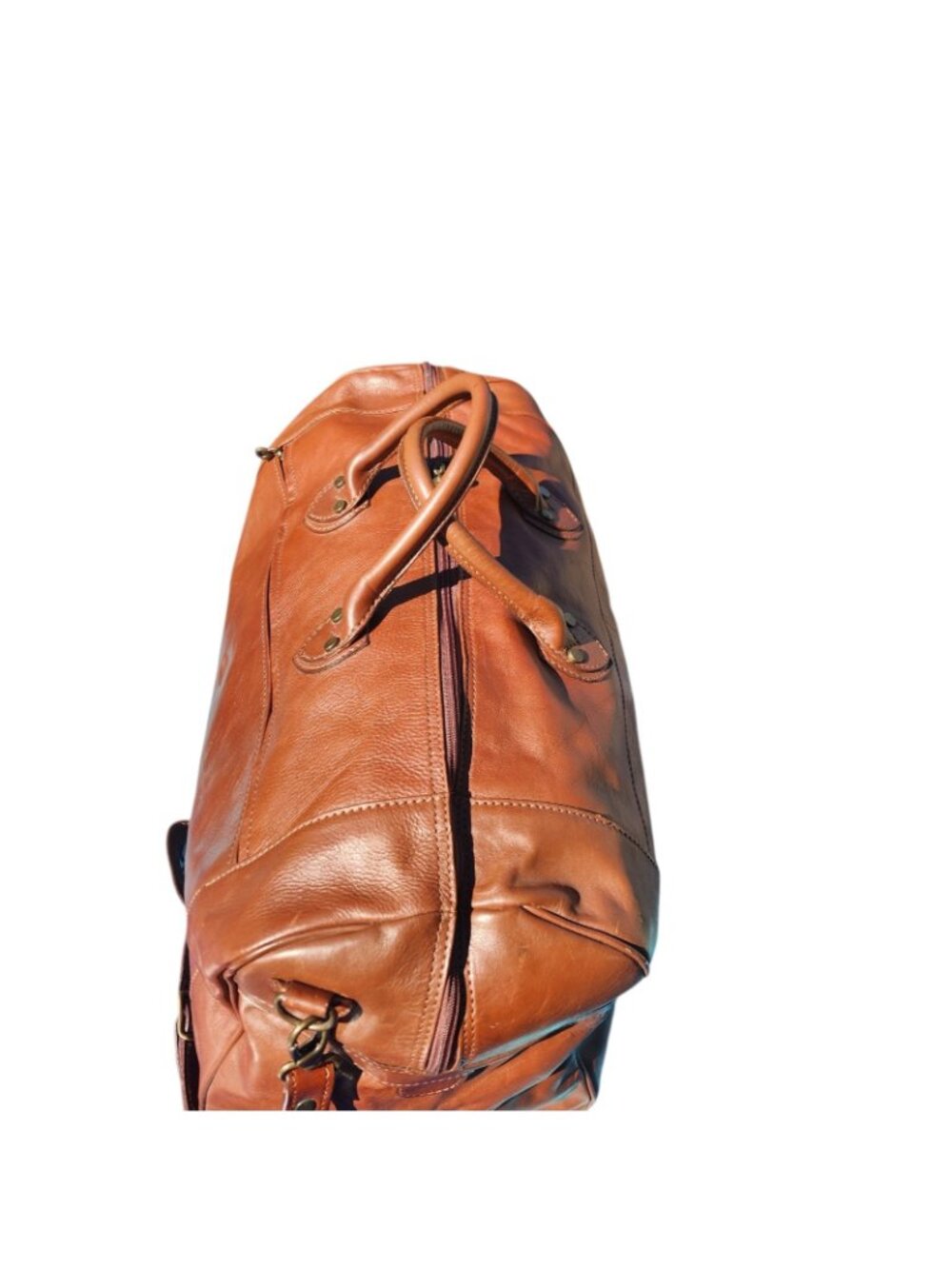 Sorrento De Martino Italy Leather Weekender Duffel Bag - Picture 7 of 12